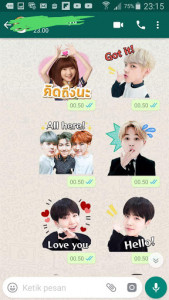 اسکرین شات برنامه KPOP WAStickerApps : Korean Stickers for Whatsapp 4