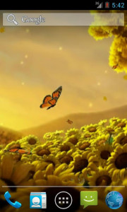 اسکرین شات برنامه Video Wallpapers: Sunflowers HD 1
