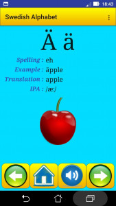 اسکرین شات 2 برنامه Swedish alphabet for students