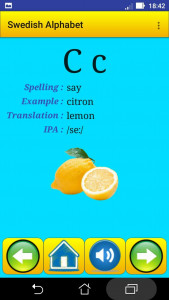 اسکرین شات 3 برنامه Swedish alphabet for students