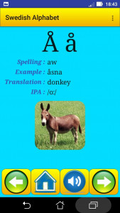 اسکرین شات 6 برنامه Swedish alphabet for students