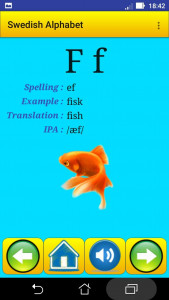 اسکرین شات 4 برنامه Swedish alphabet for students