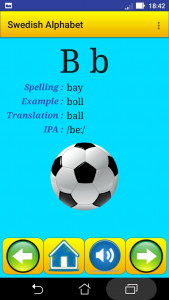 اسکرین شات 1 برنامه Swedish alphabet for students