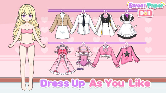 اسکرین شات 1 بازی Sweet Paper Doll: DIY Dress up