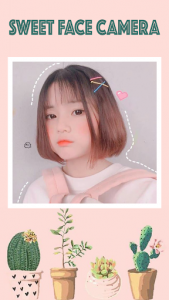 اسکرین شات برنامه Live selfie photo edit - Sweet face camera 5
