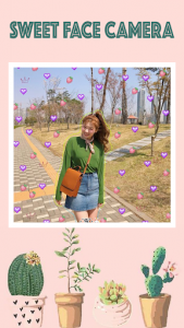 اسکرین شات برنامه Live selfie photo edit - Sweet face camera 6