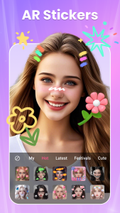 اسکرین شات 4 برنامه Beauty Camera & Makeup Stylist