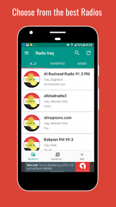 اسکرین شات برنامه Radio Iraq 📻🇮🇶 Iraqi Music & News Radio 1