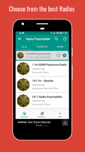 اسکرین شات برنامه Radio Psychedelic 📻🎶 Psy Music Radios 1