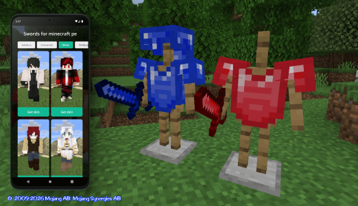 اسکرین شات 3 برنامه Swords for minecraft pe
