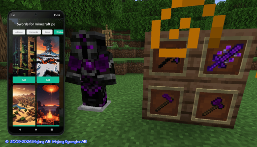 اسکرین شات 4 برنامه Swords for minecraft pe