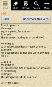 اسکرین شات برنامه English Grammar - Phrasal Verb 2