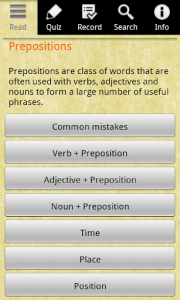 اسکرین شات برنامه English Grammar – Preposition (free) 6