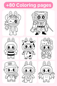 اسکرین شات 4 بازی Labubu Coloring Games for Kids