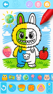 اسکرین شات 5 بازی Labubu Coloring Games for Kids