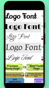 اسکرین شات 2 برنامه Fonts - Lettering Font Design