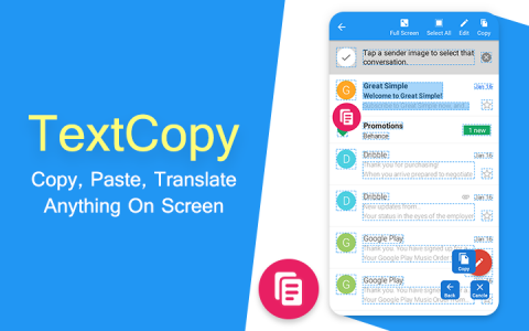 اسکرین شات برنامه Textcopy- Copy,Paste, Translat 1
