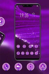اسکرین شات برنامه Colorful theme Purple luminescent fiber Y21L 3