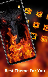 اسکرین شات برنامه Burning Tree Warcraft dragon launcher theme 2