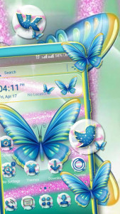 اسکرین شات برنامه Butterfly Glitter Launcher Theme 1
