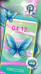 اسکرین شات برنامه Butterfly Glitter Launcher Theme 7