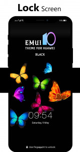 اسکرین شات برنامه Black Emui Theme for Huawei 3