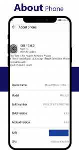 اسکرین شات برنامه OS 18 Theme for Huawei 5