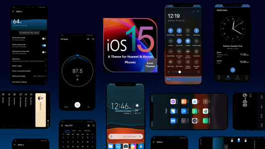 اسکرین شات برنامه Os15 Dark Theme for Huawei 1