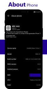 اسکرین شات برنامه Os15 Dark Theme for Huawei 6