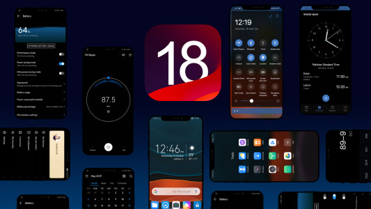 اسکرین شات برنامه OS 18 Dark Theme for Huawei 1