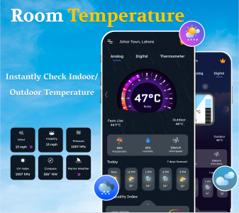 اسکرین شات 1 برنامه Room Temperature, Thermometer