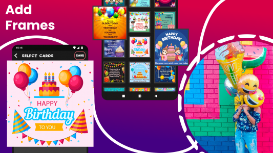 اسکرین شات 2 برنامه Birthday Video Maker 2025