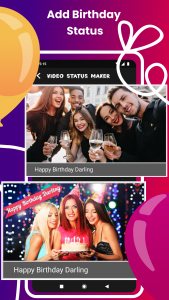 اسکرین شات 4 برنامه Birthday Video Maker 2025