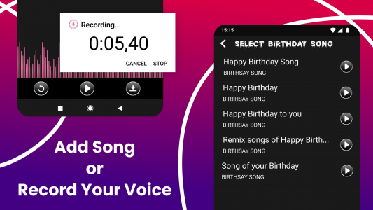 اسکرین شات 3 برنامه Birthday Video Maker 2025