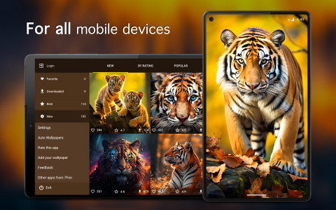 اسکرین شات برنامه Tiger Wallpapers 4K 6
