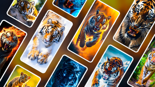 اسکرین شات 1 برنامه Tiger Wallpapers 4K