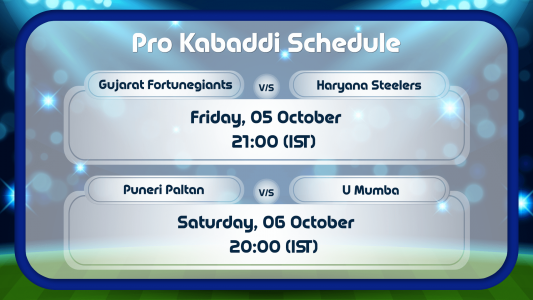 اسکرین شات 3 برنامه Pro Kabaddi 2024 : Schedule