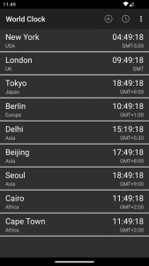 اسکرین شات 2 برنامه World Clock & Widget