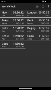اسکرین شات برنامه World Clock & Widget 3
