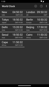 اسکرین شات 3 برنامه World Clock & Widget
