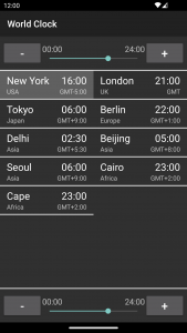 اسکرین شات 4 برنامه World Clock & Widget