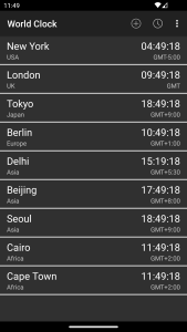 اسکرین شات 2 برنامه World Clock & Widget