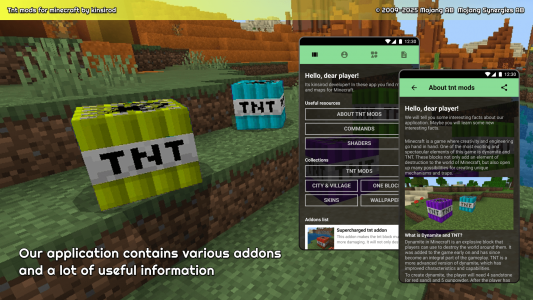 اسکرین شات برنامه tnt mod for minecraft pe 1