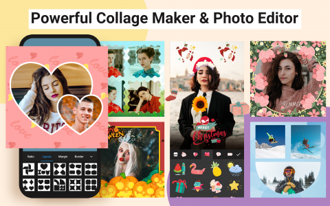 اسکرین شات برنامه Photo Collage Maker,Pic Editor 1