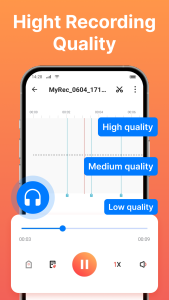 اسکرین شات 2 برنامه Voice Recorder Pro
