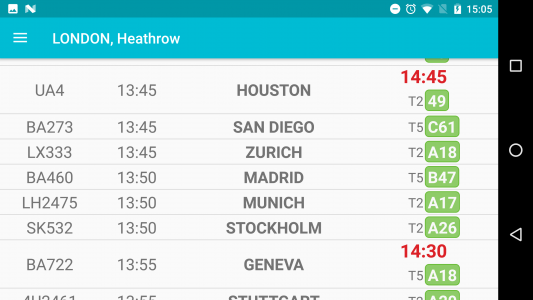 اسکرین شات برنامه Flight Board 7