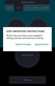 اسکرین شات 3 برنامه 120 FPS Unlocker - FPS Booster