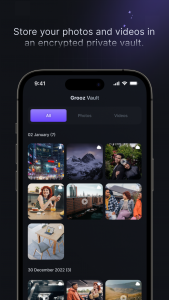 اسکرین شات برنامه Grooz Vault - Hide Pic & Video 1