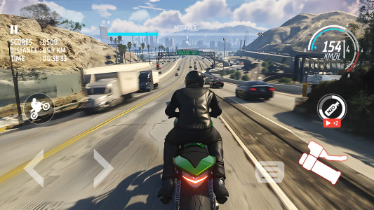 اسکرین شات 5 بازی Traffic Bike: Driving City 3D