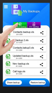 اسکرین شات برنامه Easy Contacts Backup and share 3